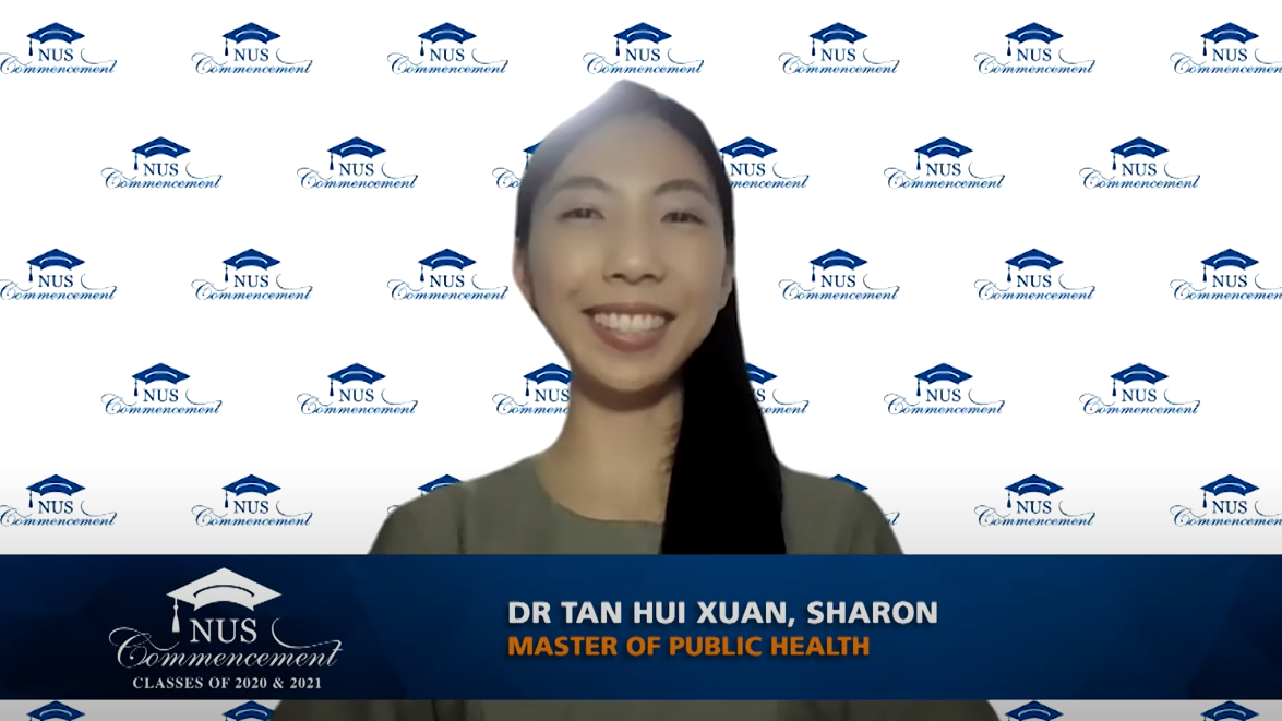Dr Sharon Tan is the Valedictorian for the SSHSPH Class of 2020