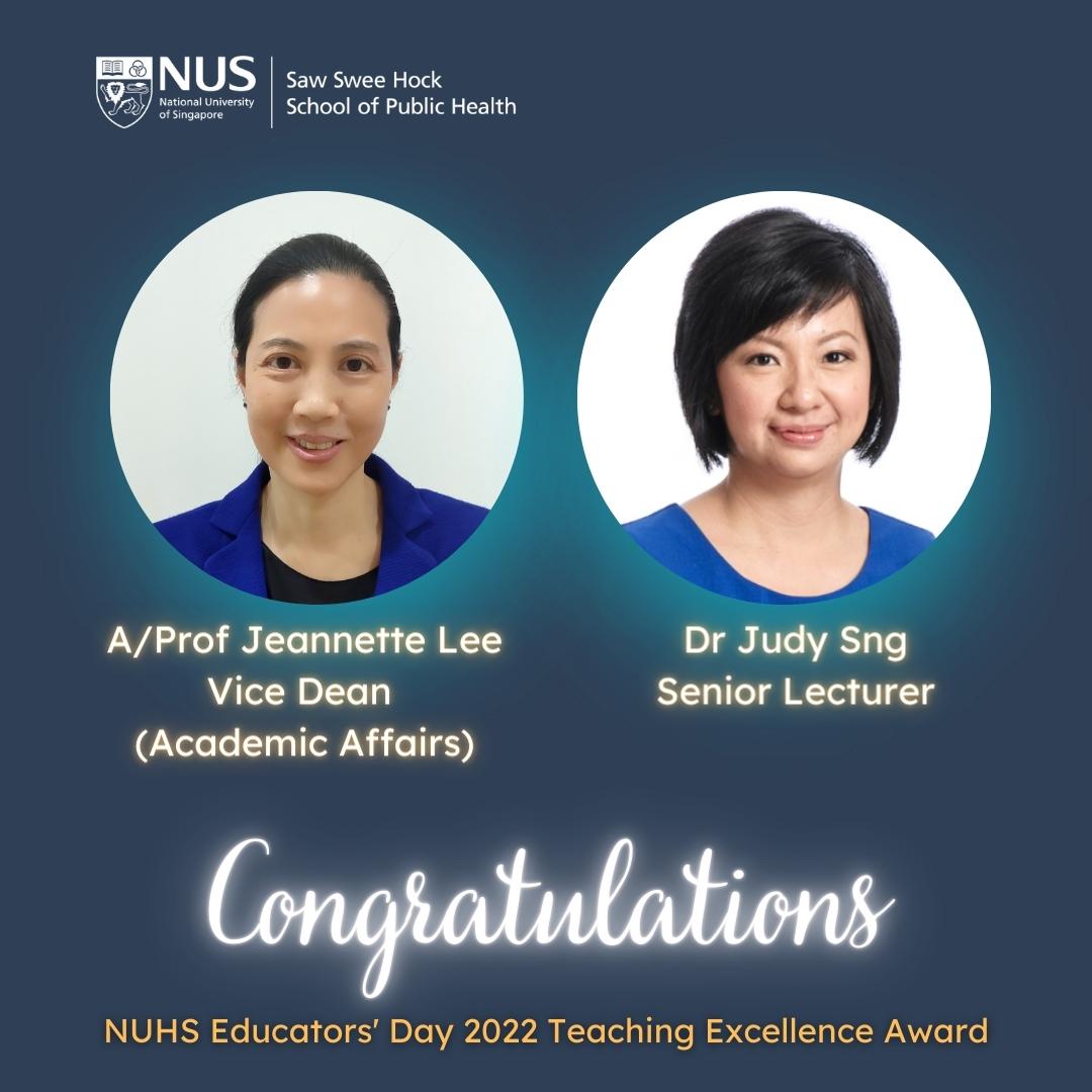 Congratulations to the NUHS Educators Day 2022 Teaching Excellence