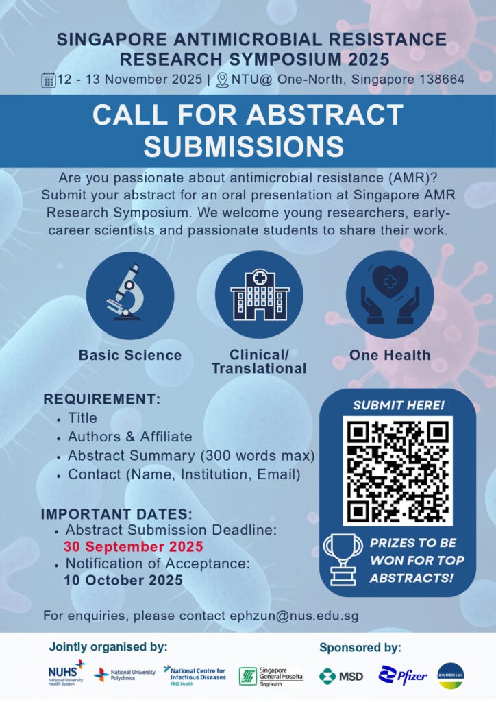 Singapore AMR Research Symposium 2025 Abstract Submissions