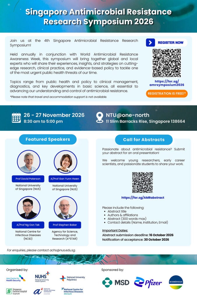 Singapore Antimicrobial Resistance Research Symposium 2026 poster