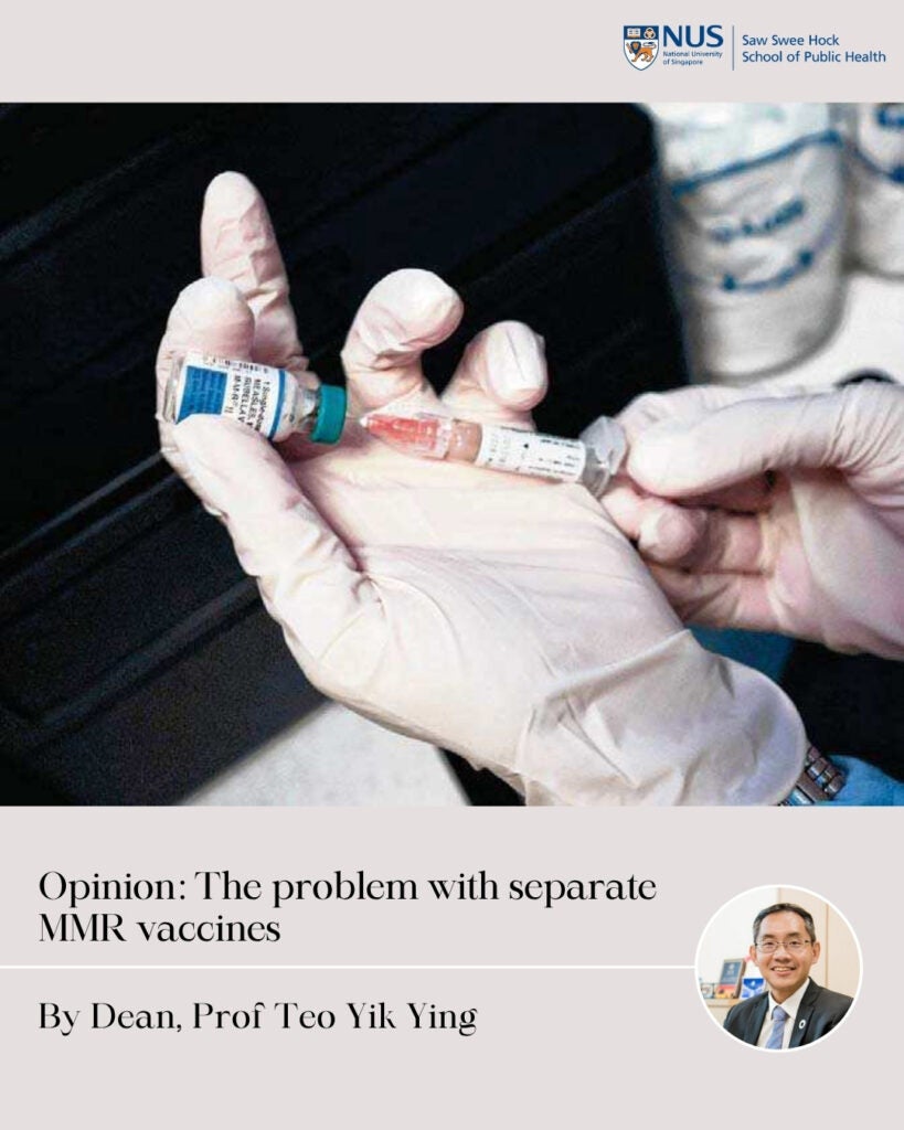 Opinion The problem with separate MMR vaccines - 2 Sep 26